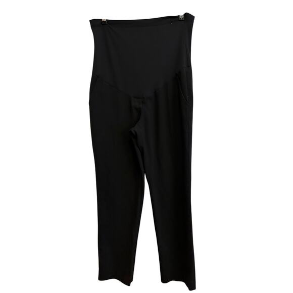 Pink Blush Black Maternity Pants Work Trousers Large - Picture 1 of 11